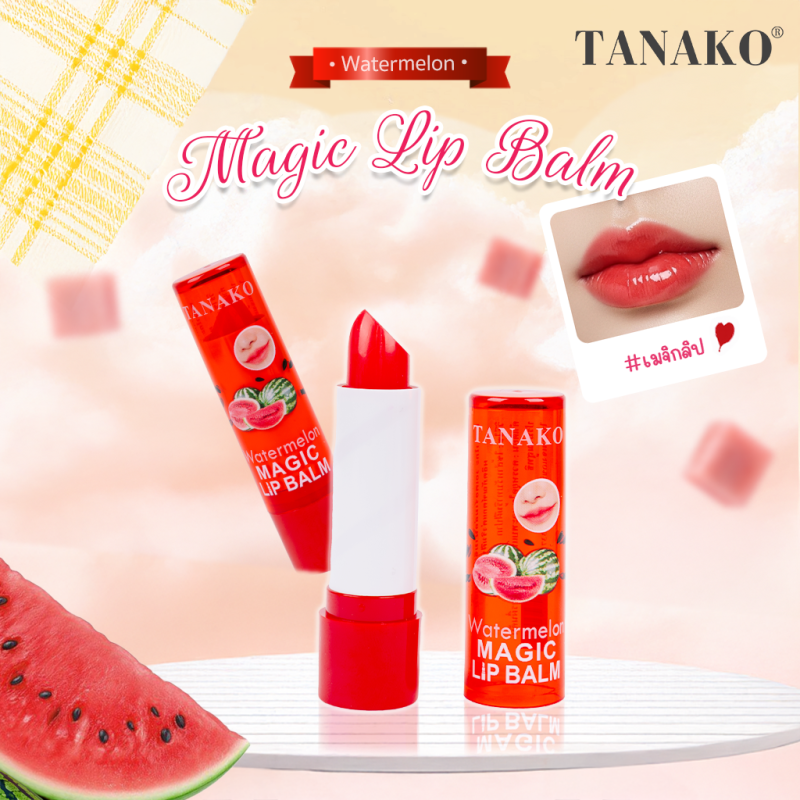 TANAKO Watermelon Magic Lip Balm ทานาโกะ วอเตอร์เมล่อน เมจิก ลิปบาล์ม 3.5g